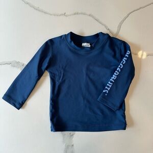 RuggedButts Navy Baby Swim Rashguard 6-12m